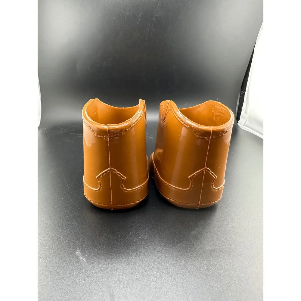Coleco Cabbage Patch Kids Cowboy Western Brown Boots Cowgirl 1980s Vtg Doll Shoe